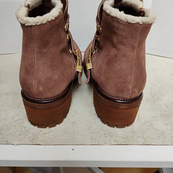 12W Sporto Suede Ankle Boot with gold adjustable buckle - Picture 3 of 8